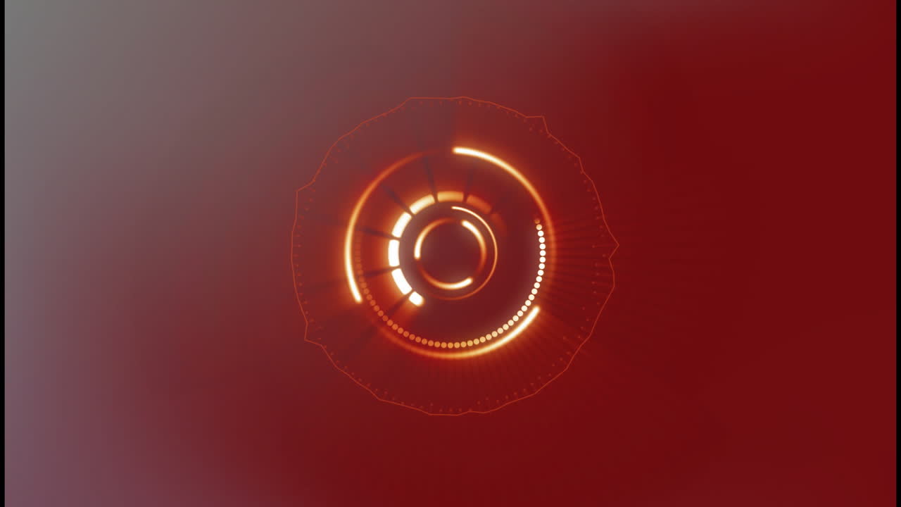 animación del escaneo del alcance sobre un fondo rojo