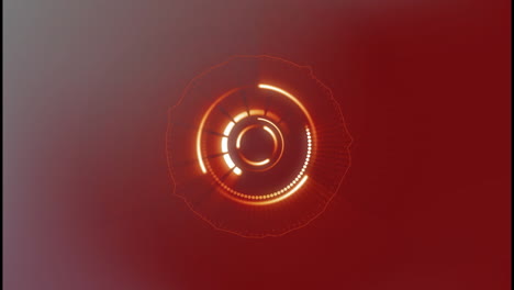 animation of scope scanning on red background