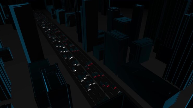 Heavy traffic night looping