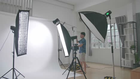 home photo studio with professional equipment