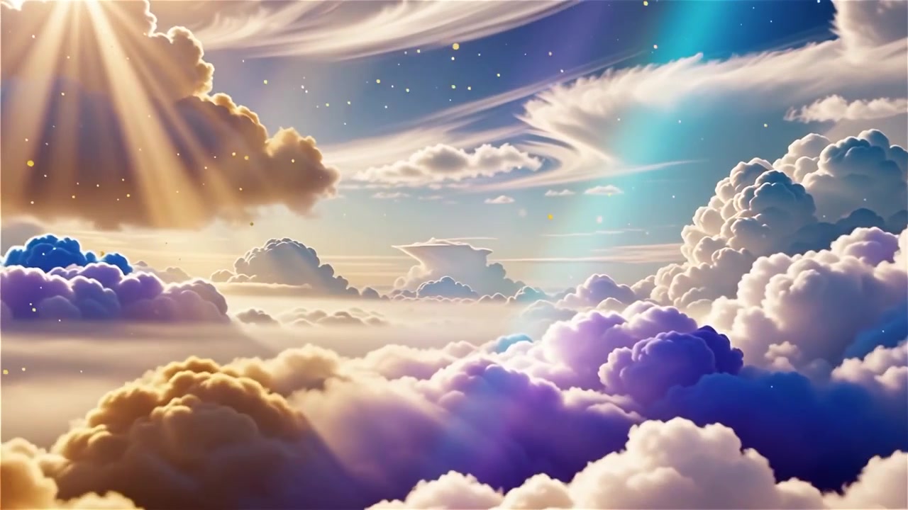 Christian Heavenly Light Worship Background