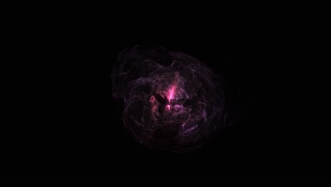 Orbe-O-Bola-De-Energía-O-Plasma-Para-Usar-En-El-Espacio,-La-Ciencia-O-La-Escena-Mágica-Vfx---Capa-De-Fondo-Negro