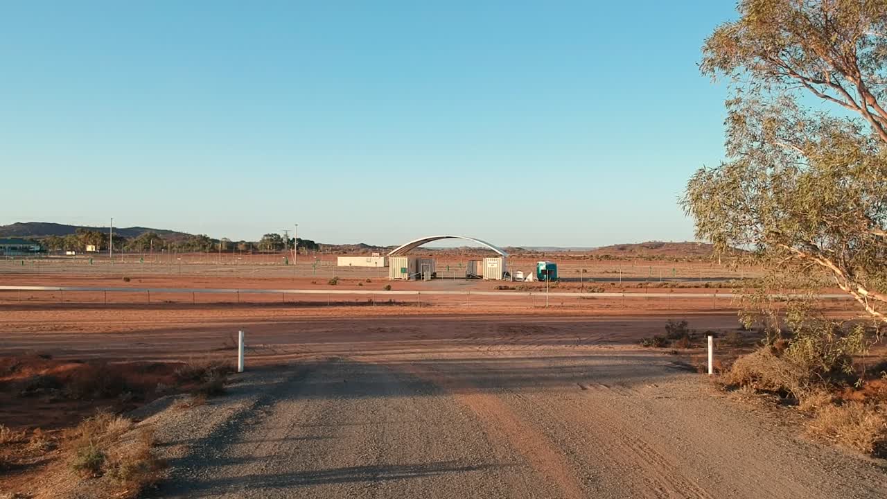 Flying through the gates of the Broken Hill race course