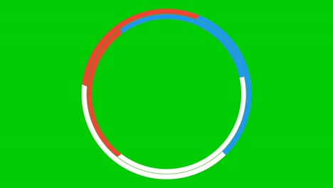 Animation-circle-border-rotating-multicolor-on-green-screen,blank-space-video-elements