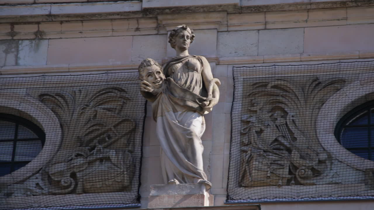 Closeup of cathedral statues in Stockholm, showcasing detailed craftsmanship