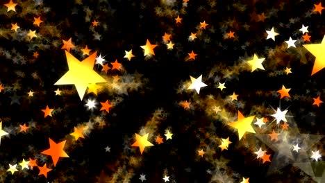 animación en bucle de confeti dorado en forma de estrella.