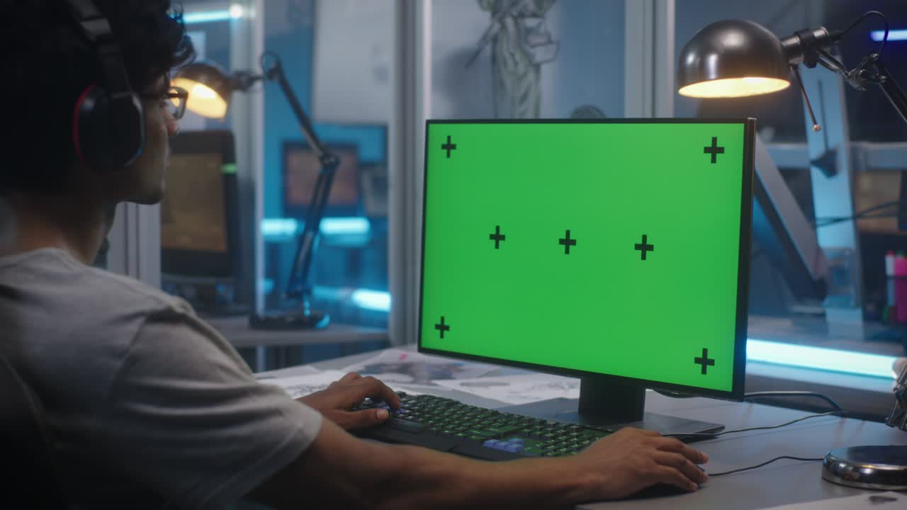 desarrollador de videojuegos en el trabajo