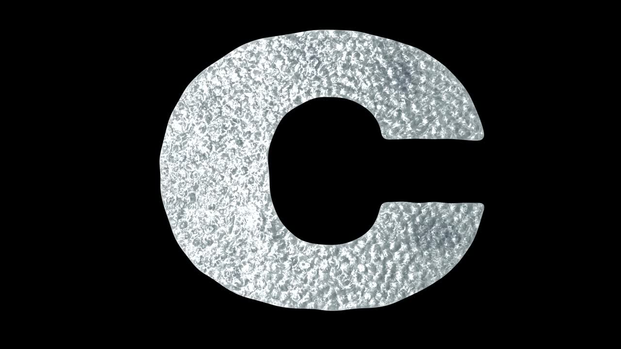 Letter C - Animated Ice Water Letters Concept