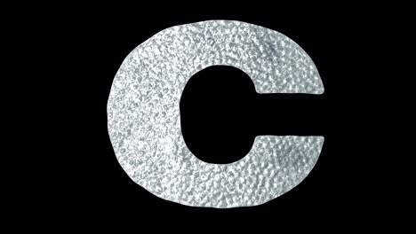 letter c - animated ice water letters concept