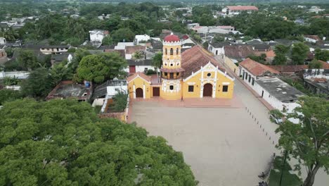 santa cruz de mompox santa barbara church colonial style aerial view of tourist destination in bolivar department colombia