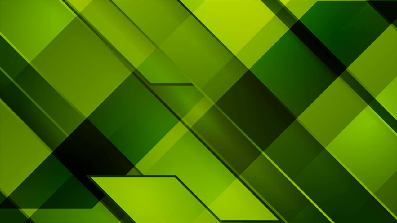 abstracto verde brillante tecnología fondo de movimiento geométrico