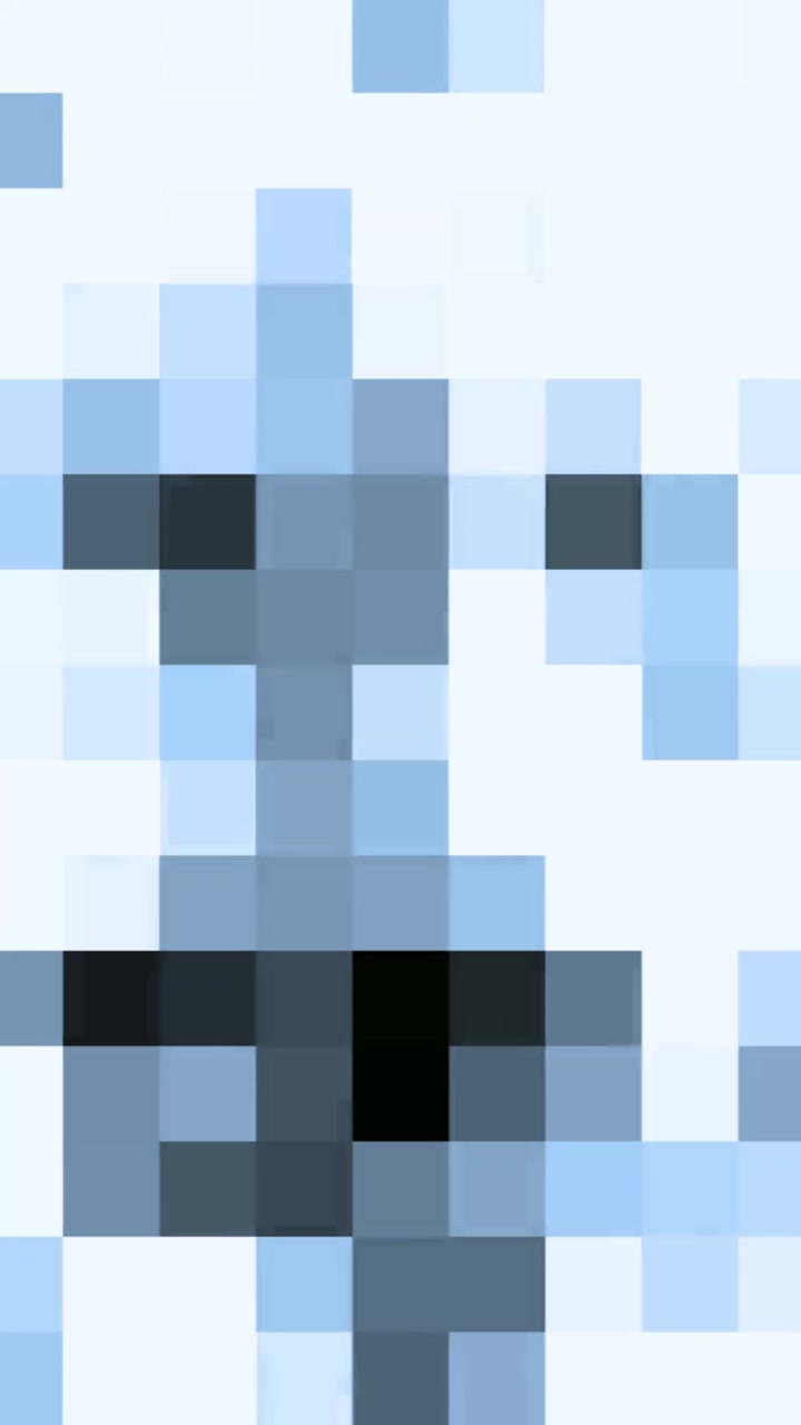Abstract Pixel Grid Transitioning from Blue to Black