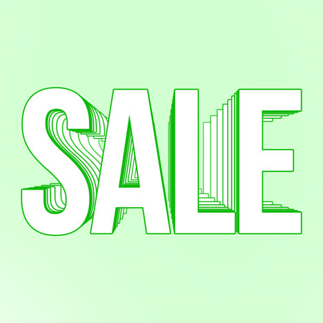 Dynamic Green &#039;SALE&#039; Text on Light Green Background