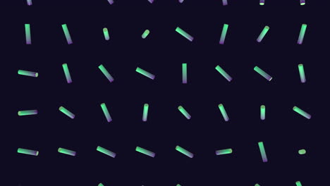 animation of green shapes with black background