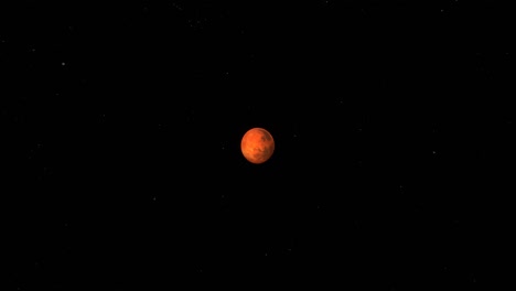 acérquese al planeta de terreno texturizado árido futurista de marte rojo giratorio