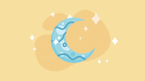 cute crescent moon illustration