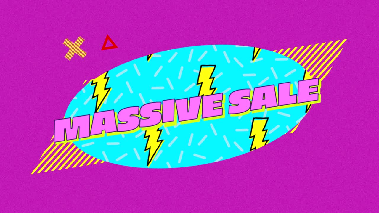 보라색 배경에 대 한 음성 거품에 대 한 대규모 판매 문자 과 zap 문자