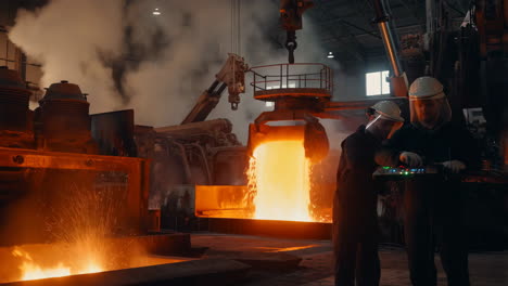 steel production in a foundry