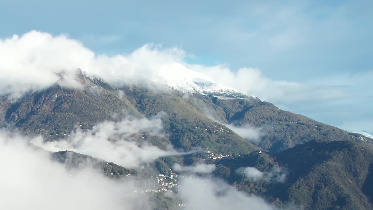 Breathtaking aerial view of Italy's dramatic Alps