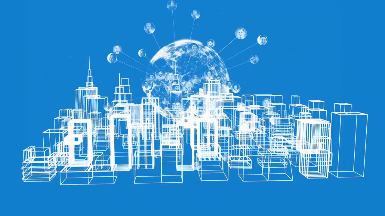 gráfico de la ciudad moderna y la red global