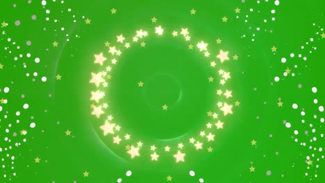 animation of spots moving over circle of stars