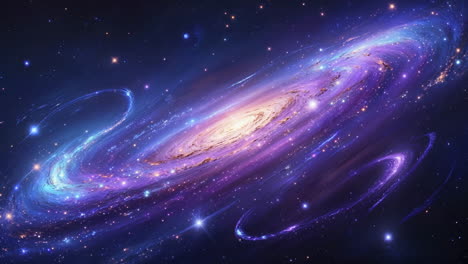 vibrant spiral galaxy in deep space