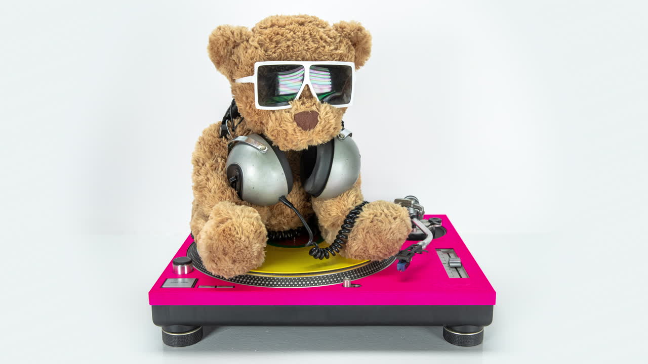 el dj del oso de peluche