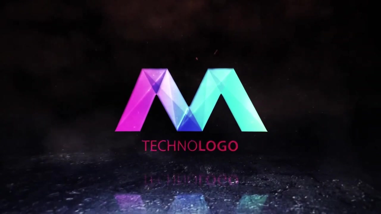 Dynamisk Neon Logo Afsløringsanimation med Glødende Lysspor