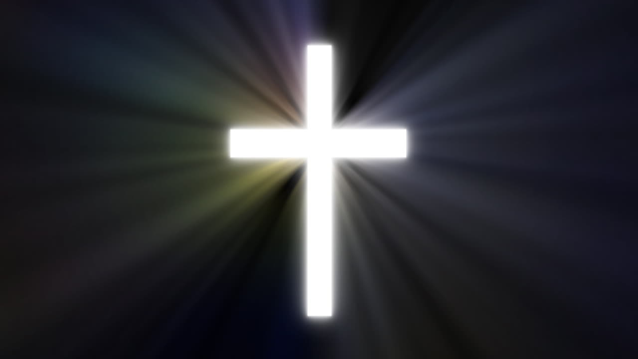 Illuminated Christian Cross