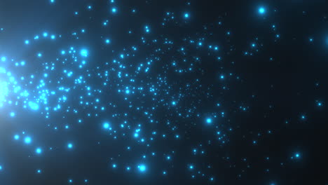 estrellas azules y brillos en la galaxia oscura y profunda 3