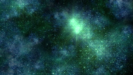 the image showcases a vivid space background filled with stars, galaxies, and nebulae in shades of blue, green, purple, and red, offering a detailed and immersive cosmic experience