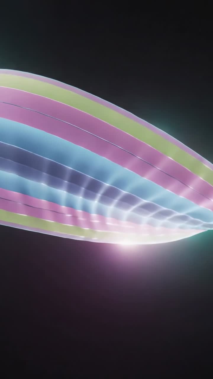 Seamless Loop of Abstract Glowing Colorful Wave