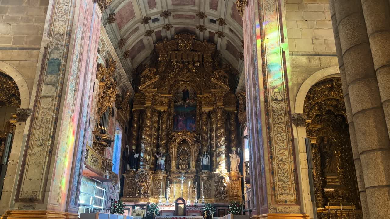 밤 동안 포르토 시내 중심가