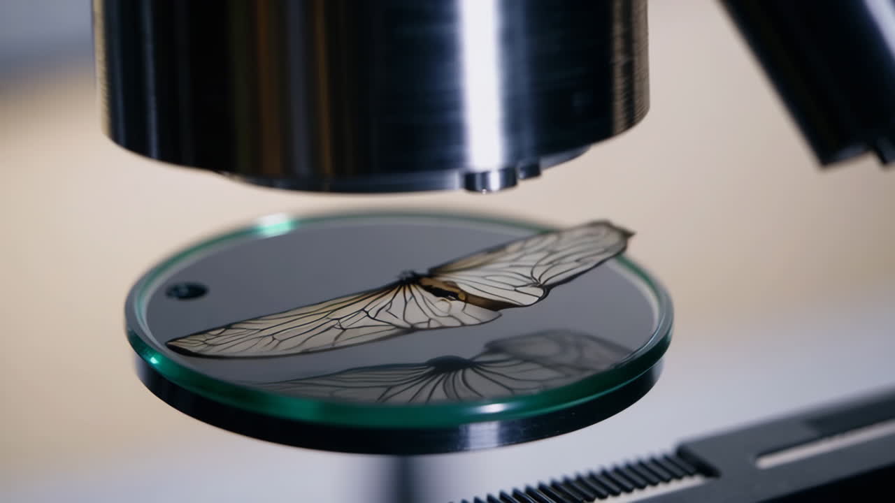 Microscopic View of a Butterfly Wing