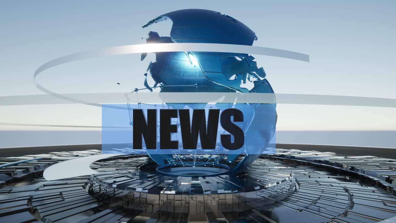 el bucle de fondo de las noticias mundiales en 3d