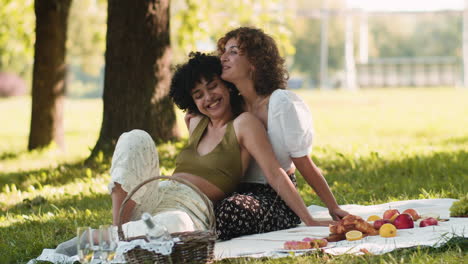 romantic couple in the park