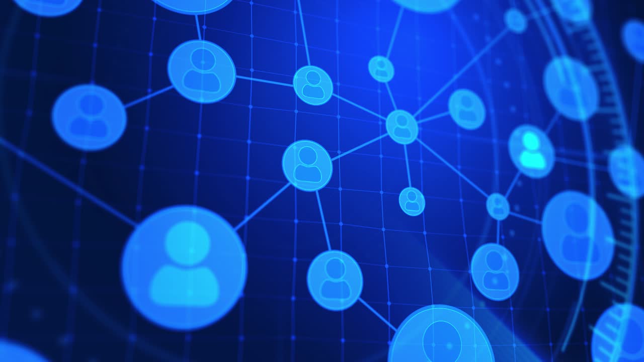 Hologram social network links users sms messages media background user experience business