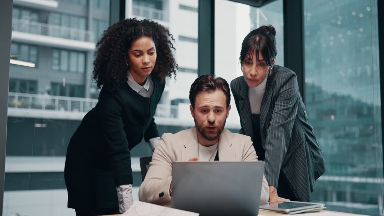 Business Team Collaborating in Modern Office