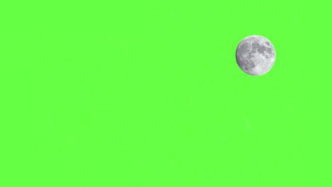 Small-Full-Moon-Graphic-Moving-On-Green-Screen,-Astronomical-Phase