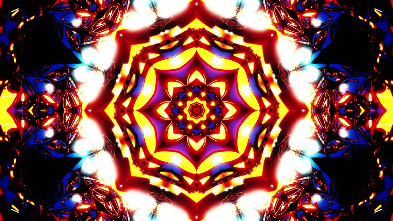 líquido brillante cambiando de forma. el ciclo del caleidoscopio vj