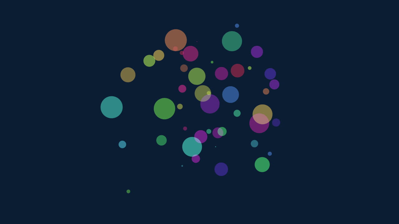volar confeti de arco iris abstracto en el espacio oscuro