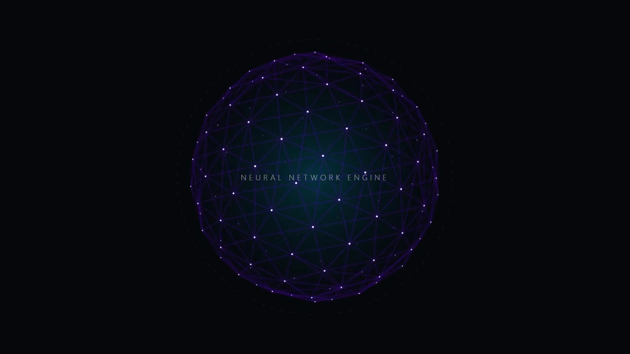 Digital Neural Network Engine Sphere Animation