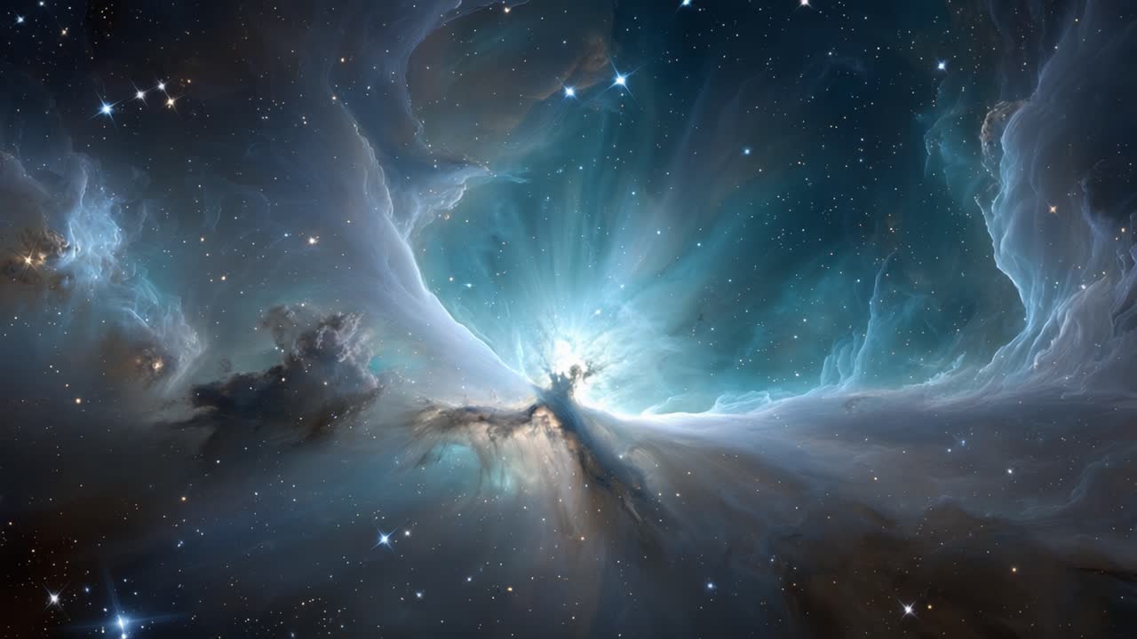 En betagende kosmisk rejse gennem en farverig tåge: Udforsker mysterierne og skønheden i det dybe rum samt de interstellare undere indeni, indfanget i fantastiske detaljer.