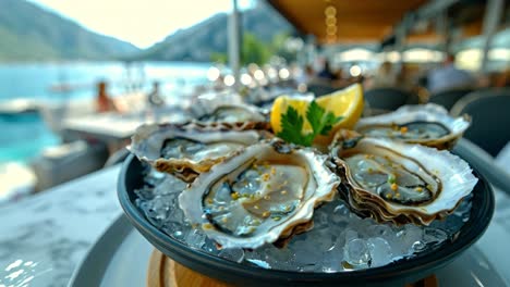 fresh oysters by the lake