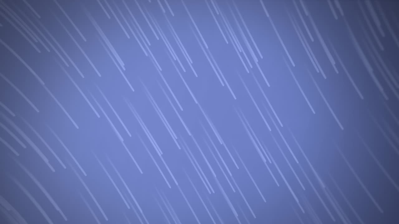 파란색 배경의 복사 공간에 반하여 떨어지는 빛의 흔적의 애니메이션