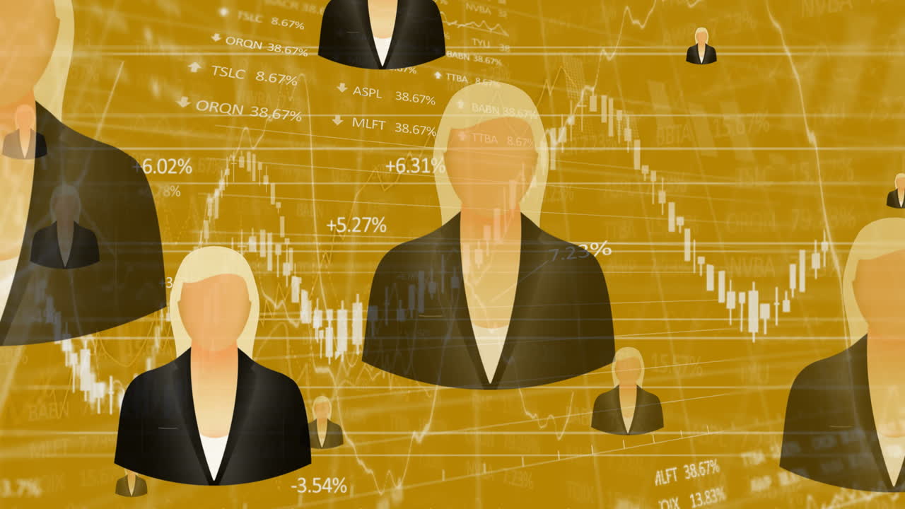 데이터 처리에 대한 미디어 아이콘의 애니메이션