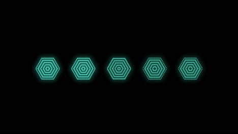 patrón de hexágonos geométricos con luz led en estilo club