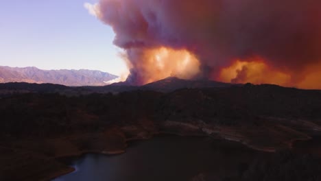 remarkable aerial over the huge thomas fire burning in the hills of ventura county 2