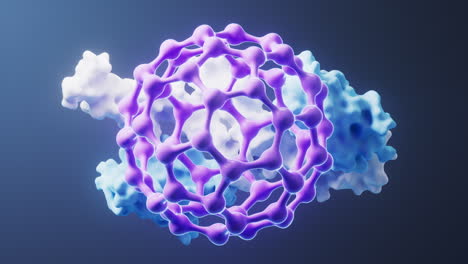 biological protein and molecule, 3d rendering.