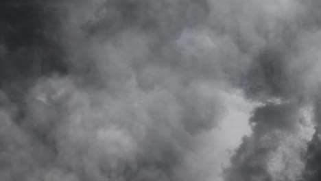 a thunderstorm inside the dark clouds, 4k background